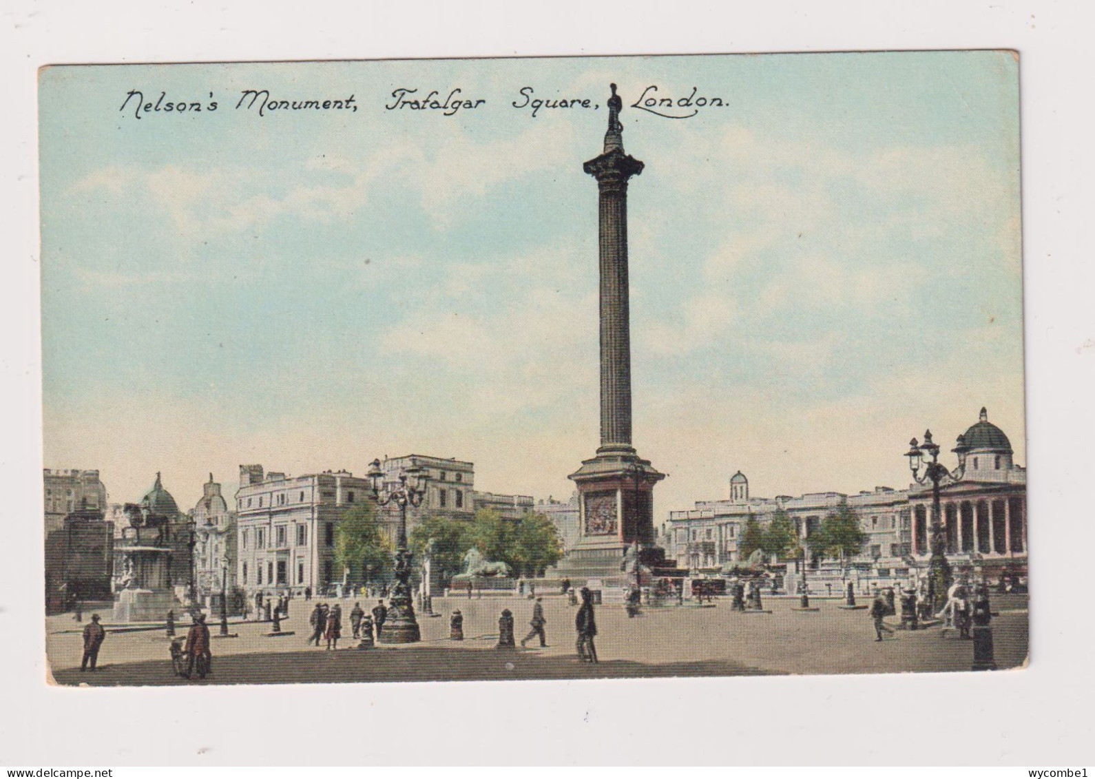 ENGLAND - Nelsons Column Trafalgar Square Unused Vintage Postcard - Trafalgar Square