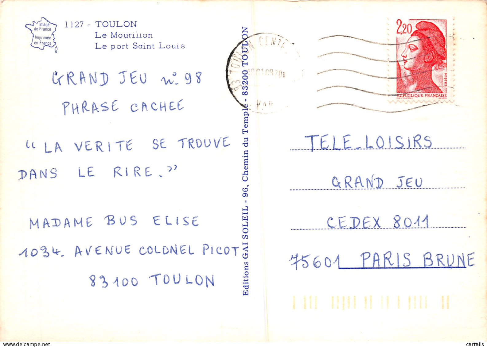 83-TOULON-N°C4078-D/0397 - Toulon