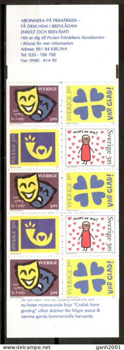 Sweden 1996 Suecia / Greetings Stamps Booklet MNH Carnet Saludos / Ky23  38-44 - Ongebruikt