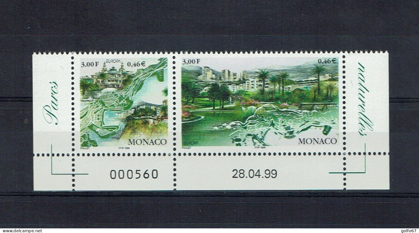 MONACO 1998 Y&T N° 2203 - 2204 La Paire Coin Daté NEUF** - Unused Stamps