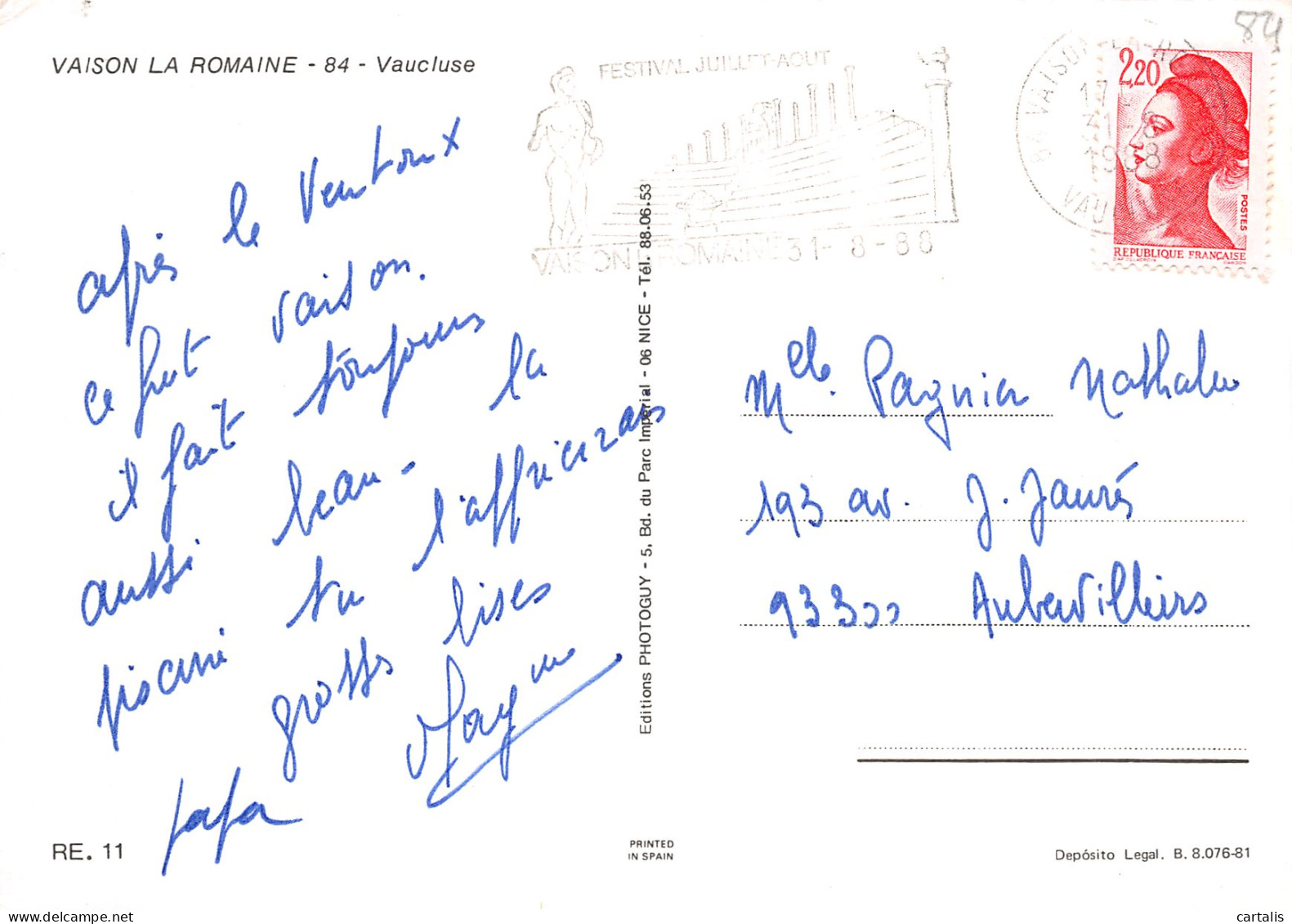 84-VAISON LA ROMAINE-N°C4080-C/0313 - Vaison La Romaine