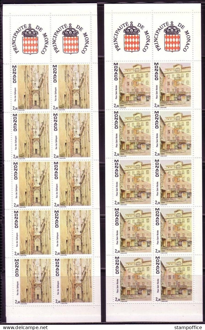 MONACO MH 3 + 4 POSTFRISCH(MINT) UNGEFALTET ANSICHTEN VON MONACO 1989 MIT MI-NR. 1902-1903 - Postzegelboekjes