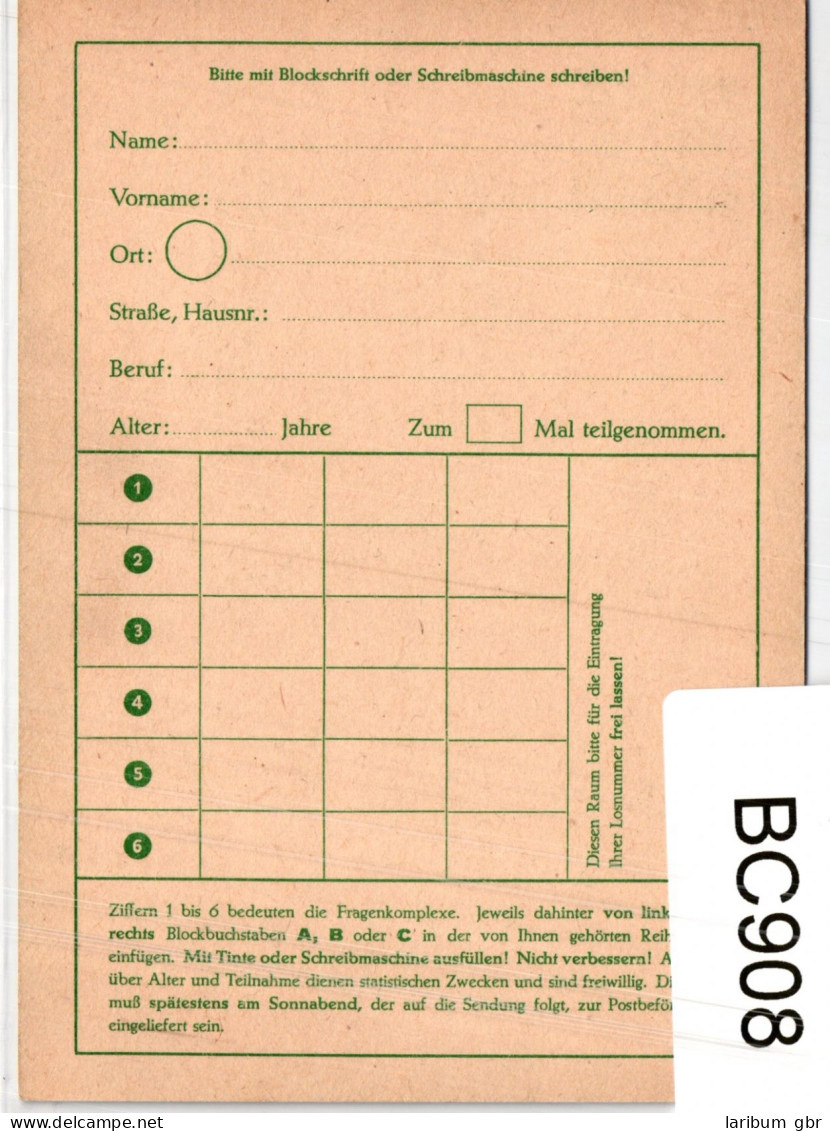 BRD FP3 Als Ganzsache Ungebraucht #BC908 - Sonstige & Ohne Zuordnung