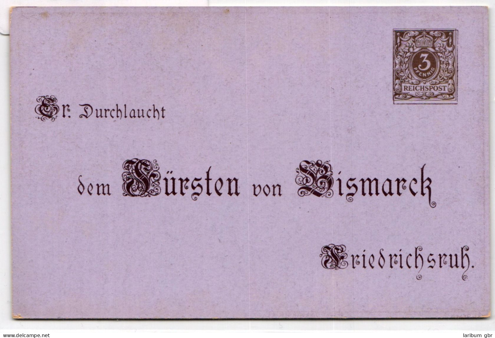 Deutsches Reich PP8/C1-05 Als Ganzsache 80. Geburtstag Fürst Bismarck #BC989 - Sonstige & Ohne Zuordnung