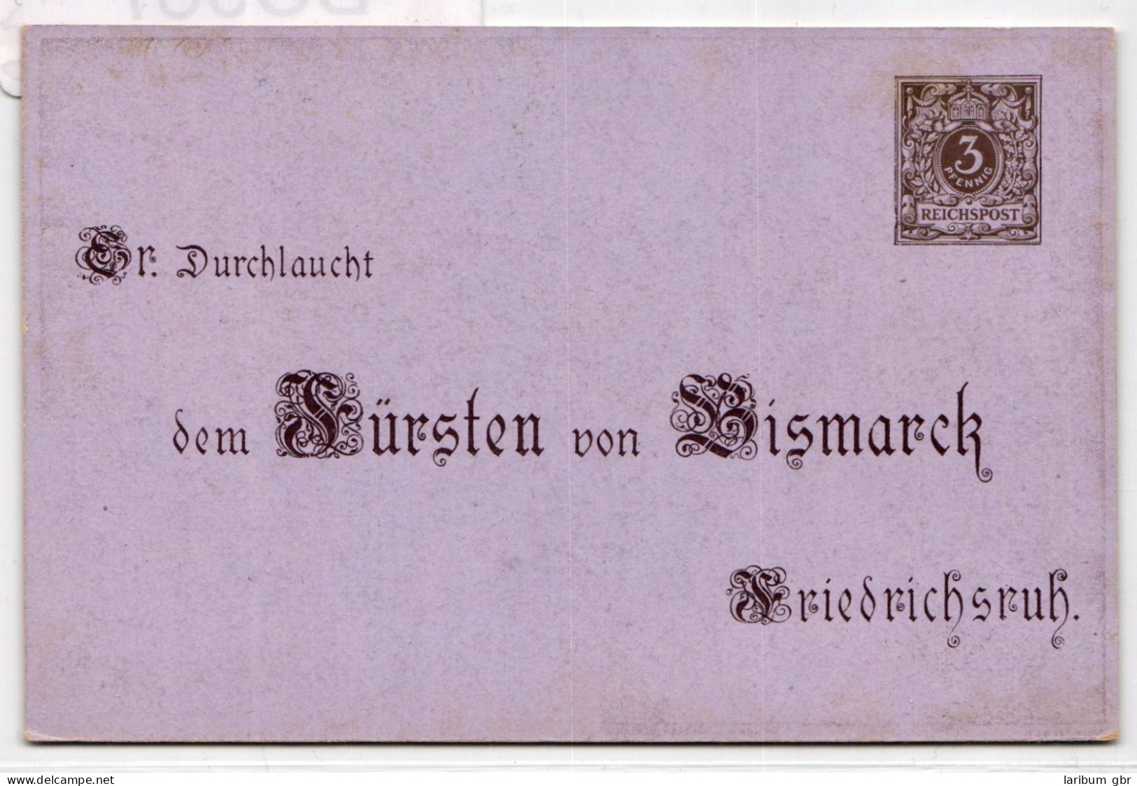 Deutsches Reich PP8/C1-05 Als Ganzsache 80. Geburtstag Fürst Bismarck #BC987 - Other & Unclassified