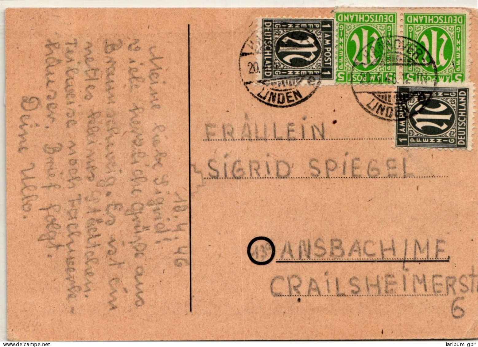 Alliierte Besetzung 19 Az, 16 PLF X Auf Postkarte Gepr. Hettler #BC994 - Other & Unclassified