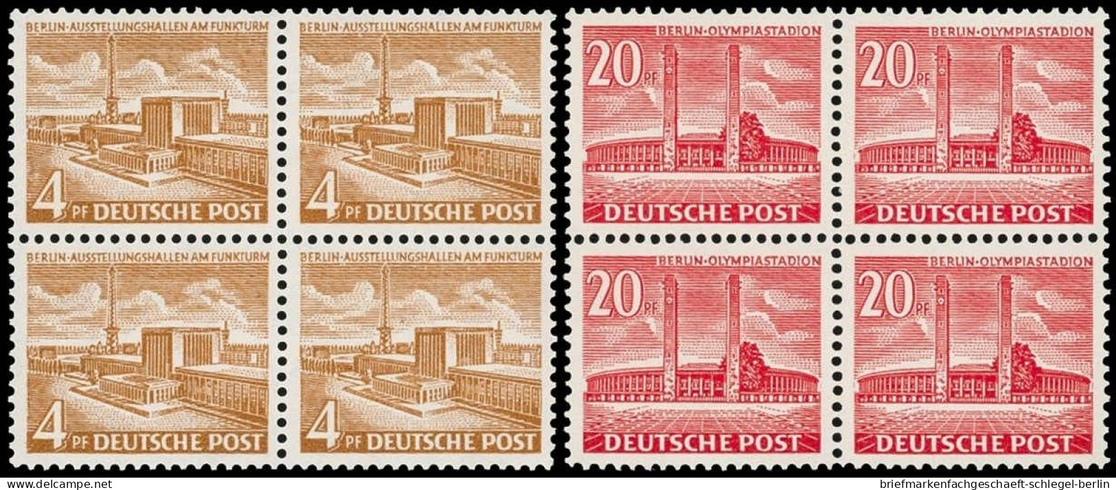 Berlin, 1953, 112-13, Postfrisch, Viererblock - Autres & Non Classés