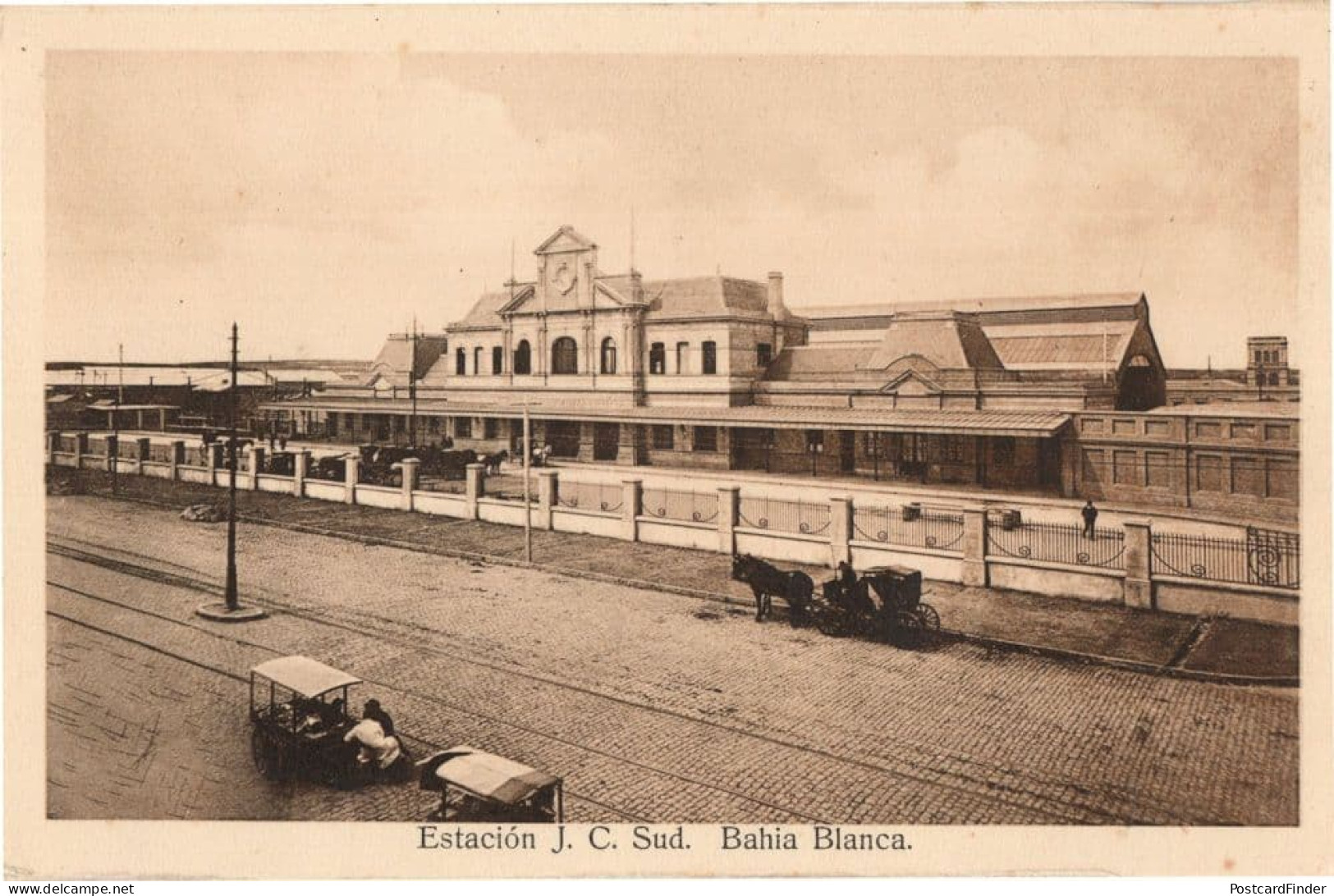 Bahia Blanca Estacion JC Sud Argentina Old Postcard - Argentinië