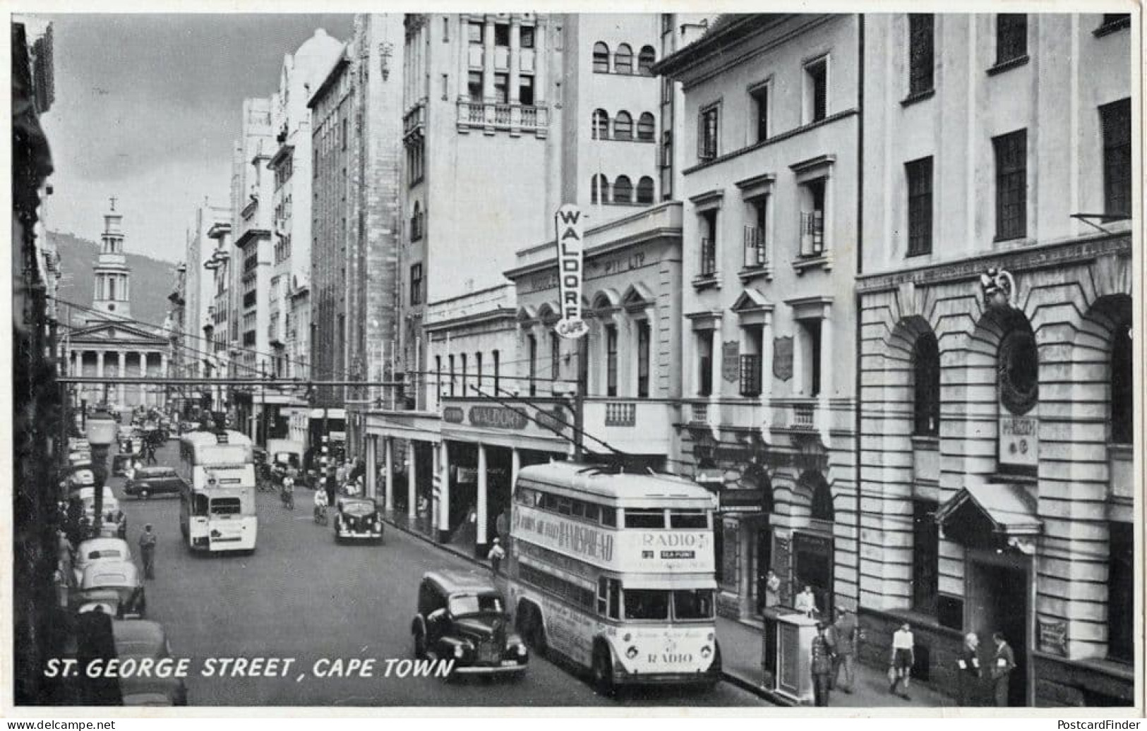 Bus With Radio Advertising St George Street Cape Town Postcard - Sudáfrica