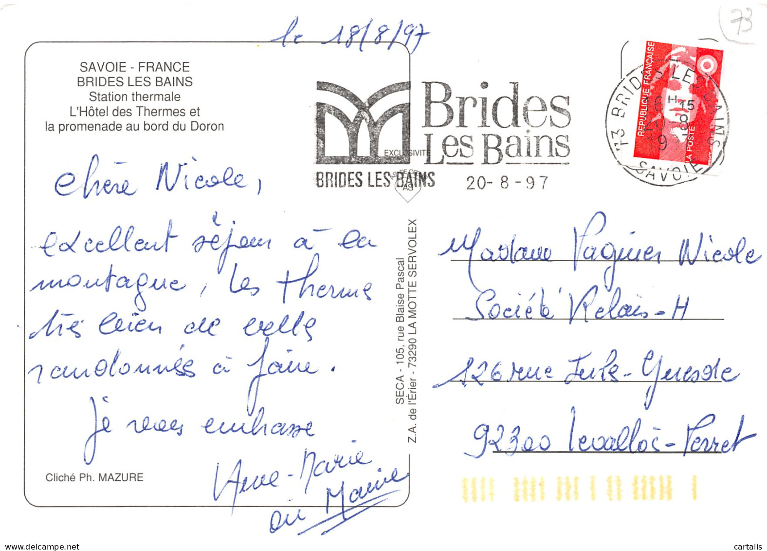 73-BRIDES LES BAINS-N°C4081-B/0159 - Brides Les Bains