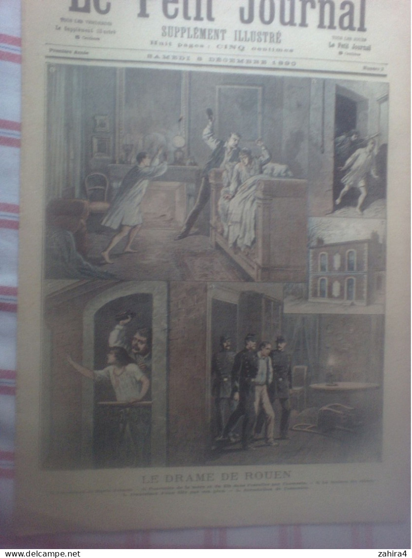 Le Petit Journal 2 Drame D Rouen Meurtre Marie Person Pousuite Assassin Maison Crime Arrestation Les Corbeaux Beauquesne - Tijdschriften - Voor 1900