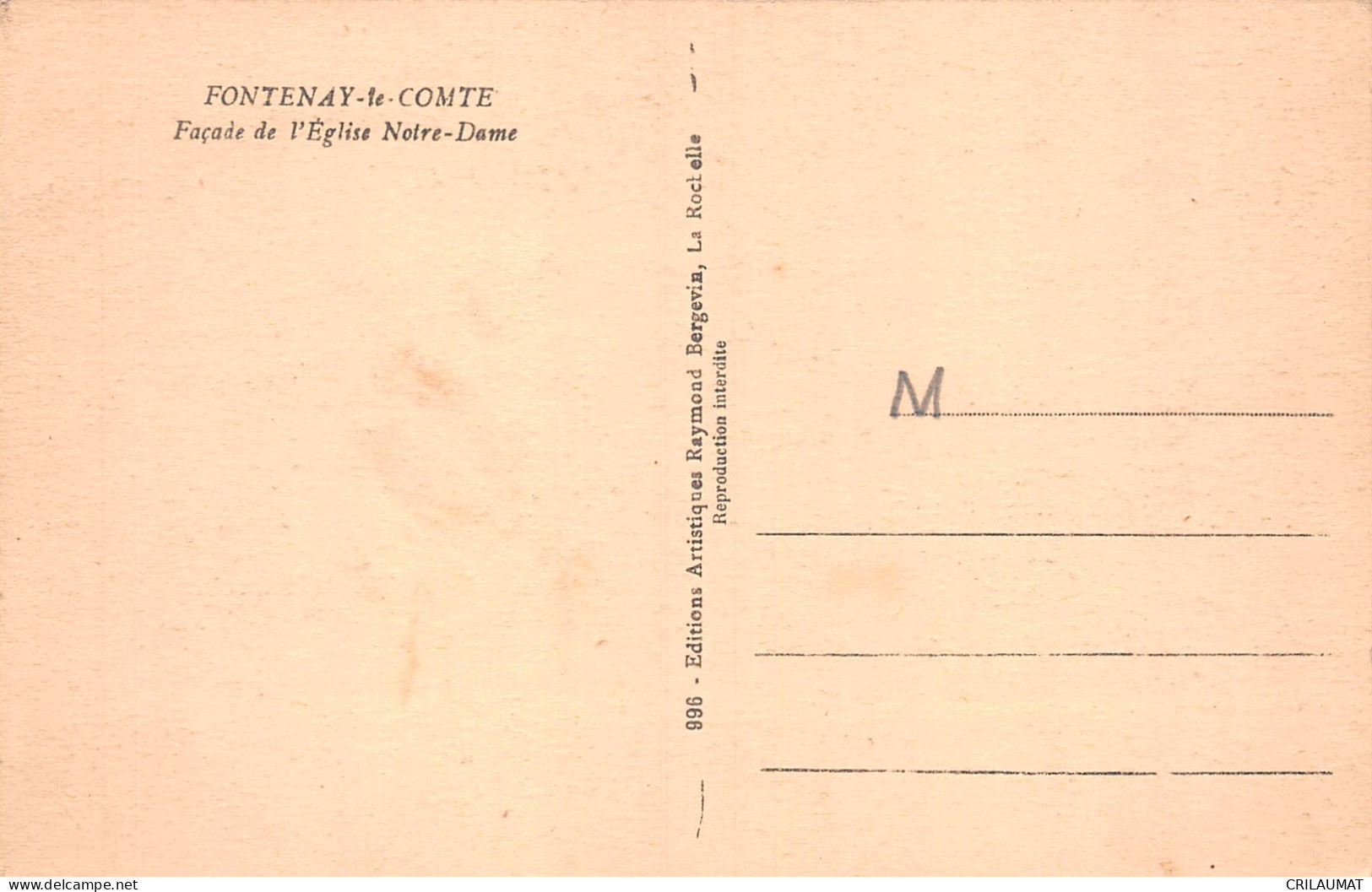 85-FONTENAY LE COMTE-N°T5101-G/0321 - Fontenay Le Comte