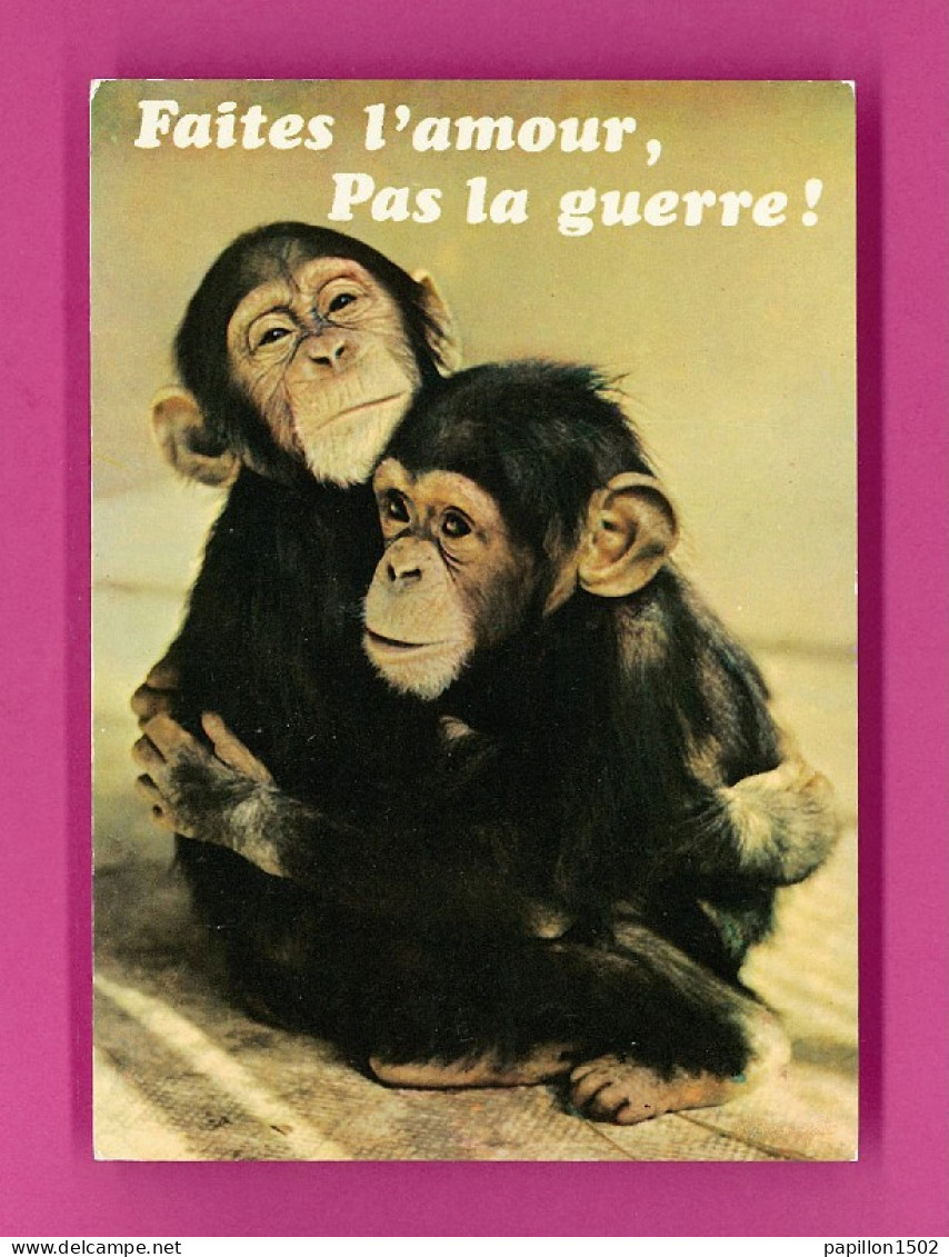 Animaux-86PH5 Singes ""faites L'amour Pas La Guerre"", BE - Monkeys