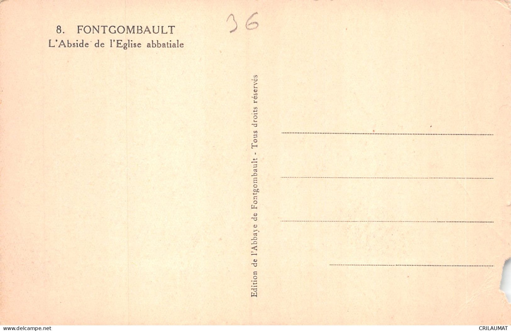 36-FONTGOMBAULT-N°T5102-G/0325 - Autres & Non Classés