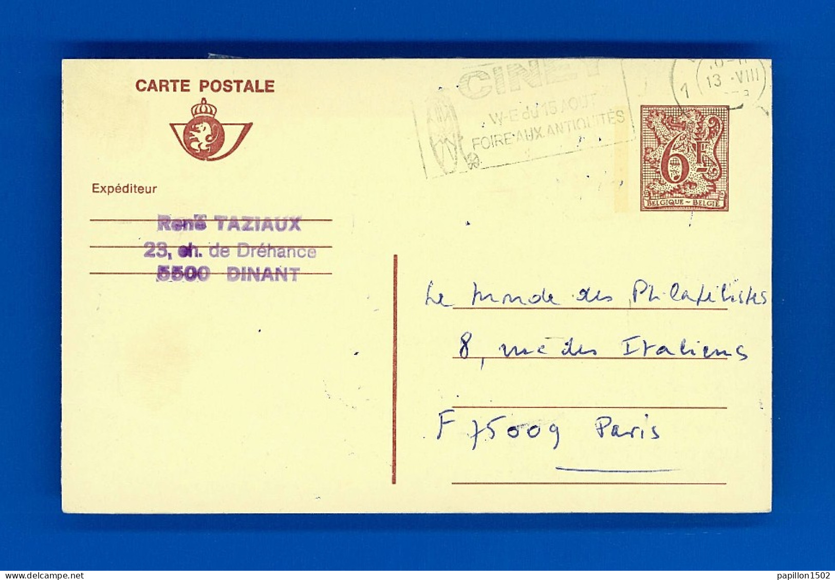 Vieux Papiers-22PH7 Carte Postale Adressée Au ""monde Des Philatélistes"", BE Voir Verso Scotch - Ohne Zuordnung