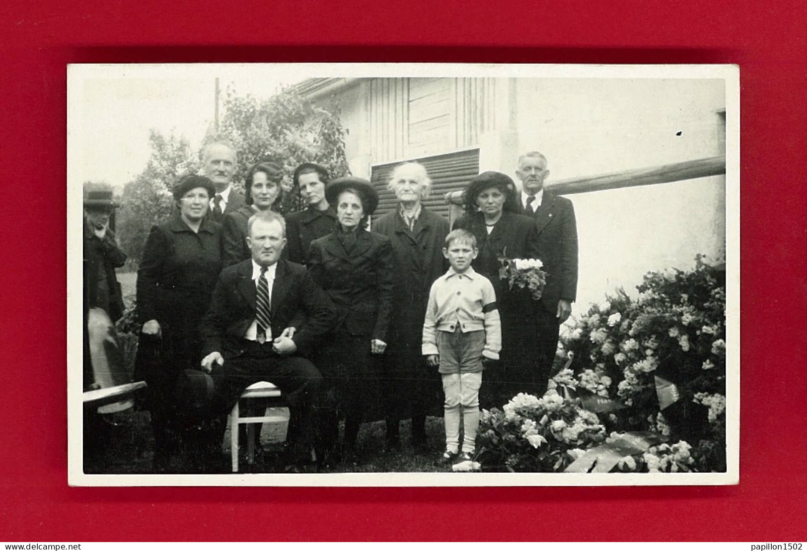 Carte Photo-33PH3 à Identifier, Famille Lors De Funérailles, BE - Fotografía