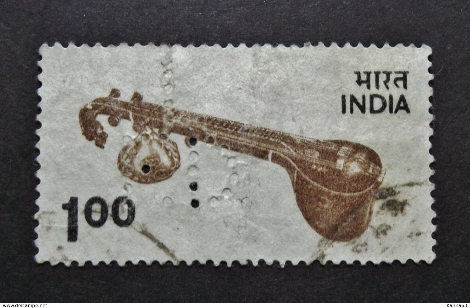 India - Perfin - Lochung  - L / FD (no Ident)  - Cancelled - Usados