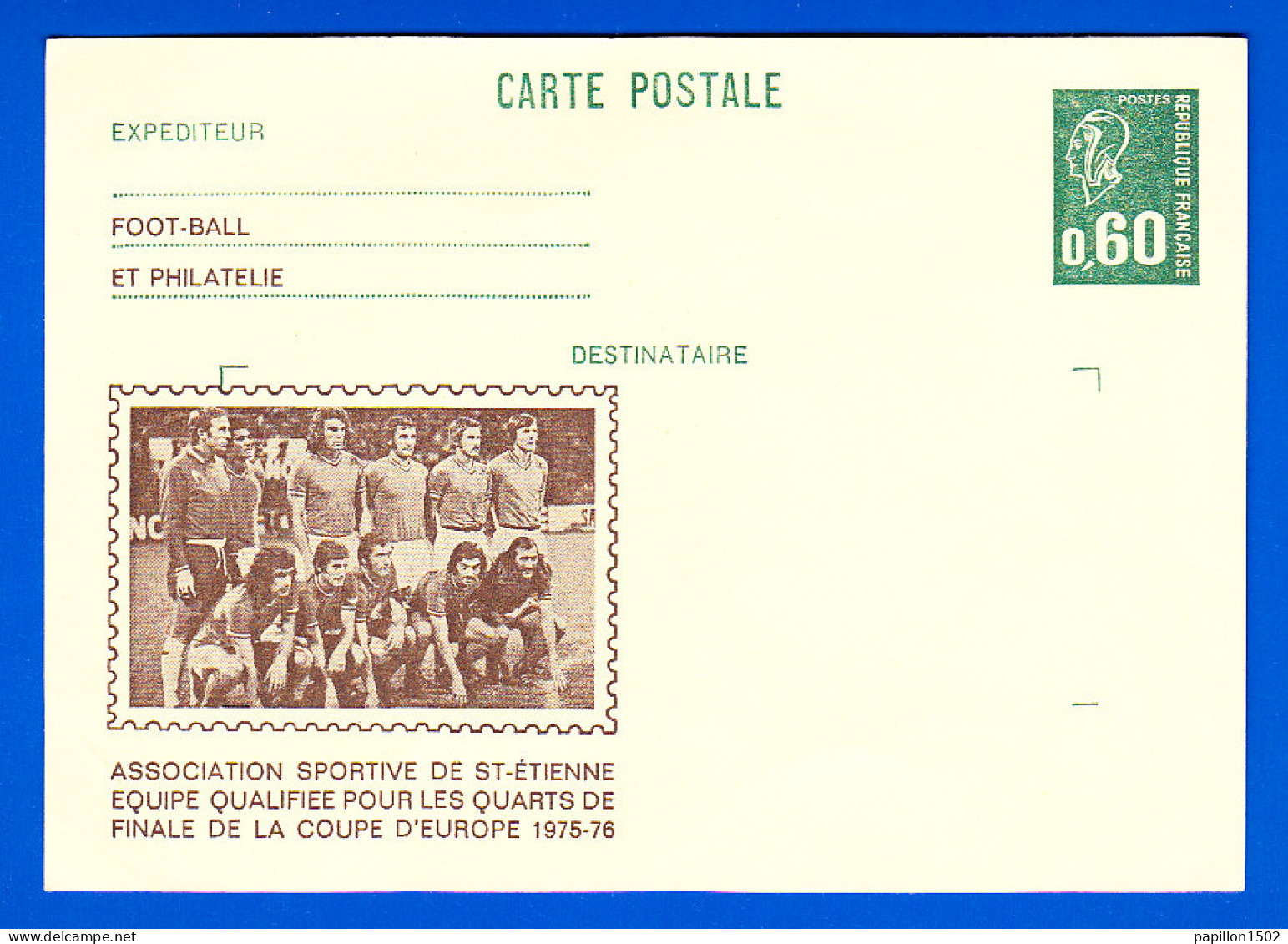 Sport-20 FOOTBALL St Etienne, 1/4 De Finale Coupe Europe 1975-76, Image Des Joueurs LARQUE, ROCHETEAU Etc.. - Fussball
