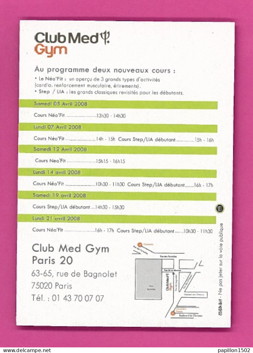 Pub-91P Le CLUB MED, Gym TBE - Publicité