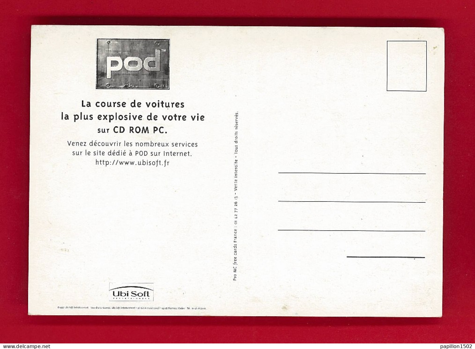 Pub-125PH6 POD, La Course De Voitures La Plus Explosive De Votre Vie Sur CD ROM PC, BE - Advertising