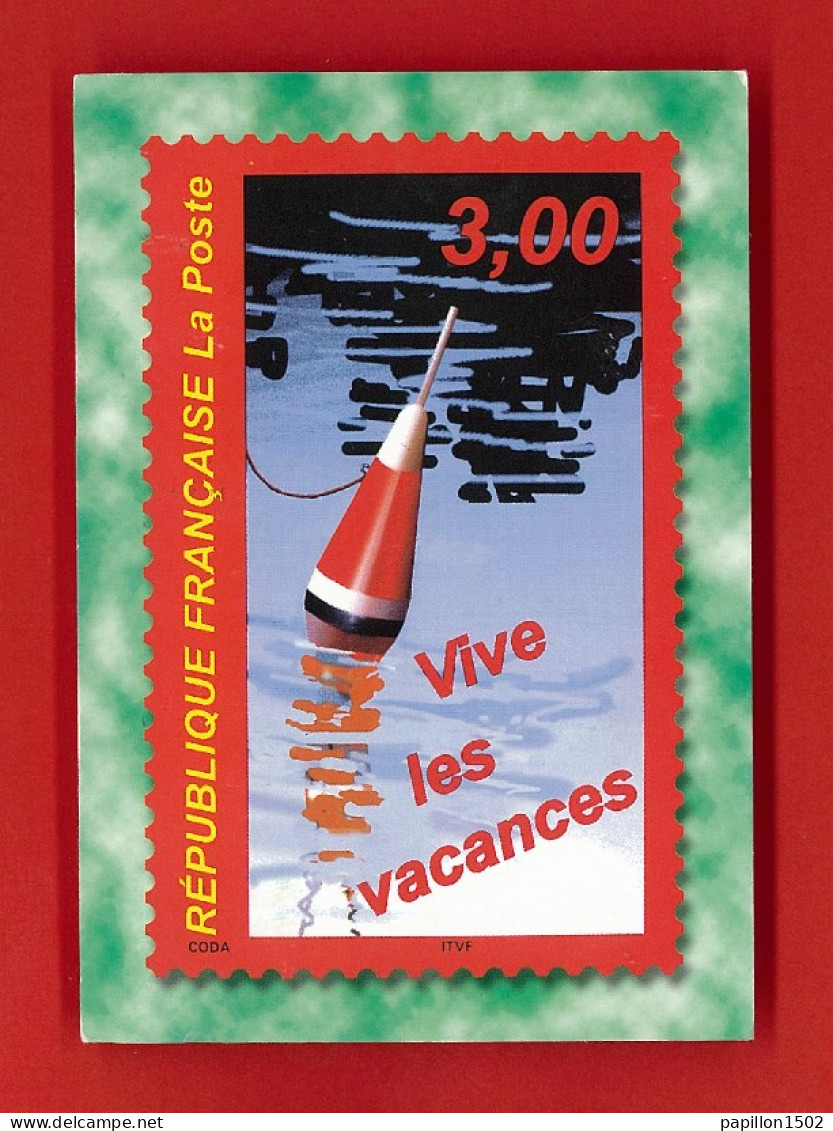 Pub-130PH6 La Poste, Vive Les Vacances, République Française, Copie D'un Timbre, BE - Publicité