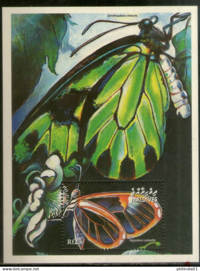 Maldives 2001 Butterflies Moth Insect Sc 2603 M/s MNH # 5547 - Farfalle