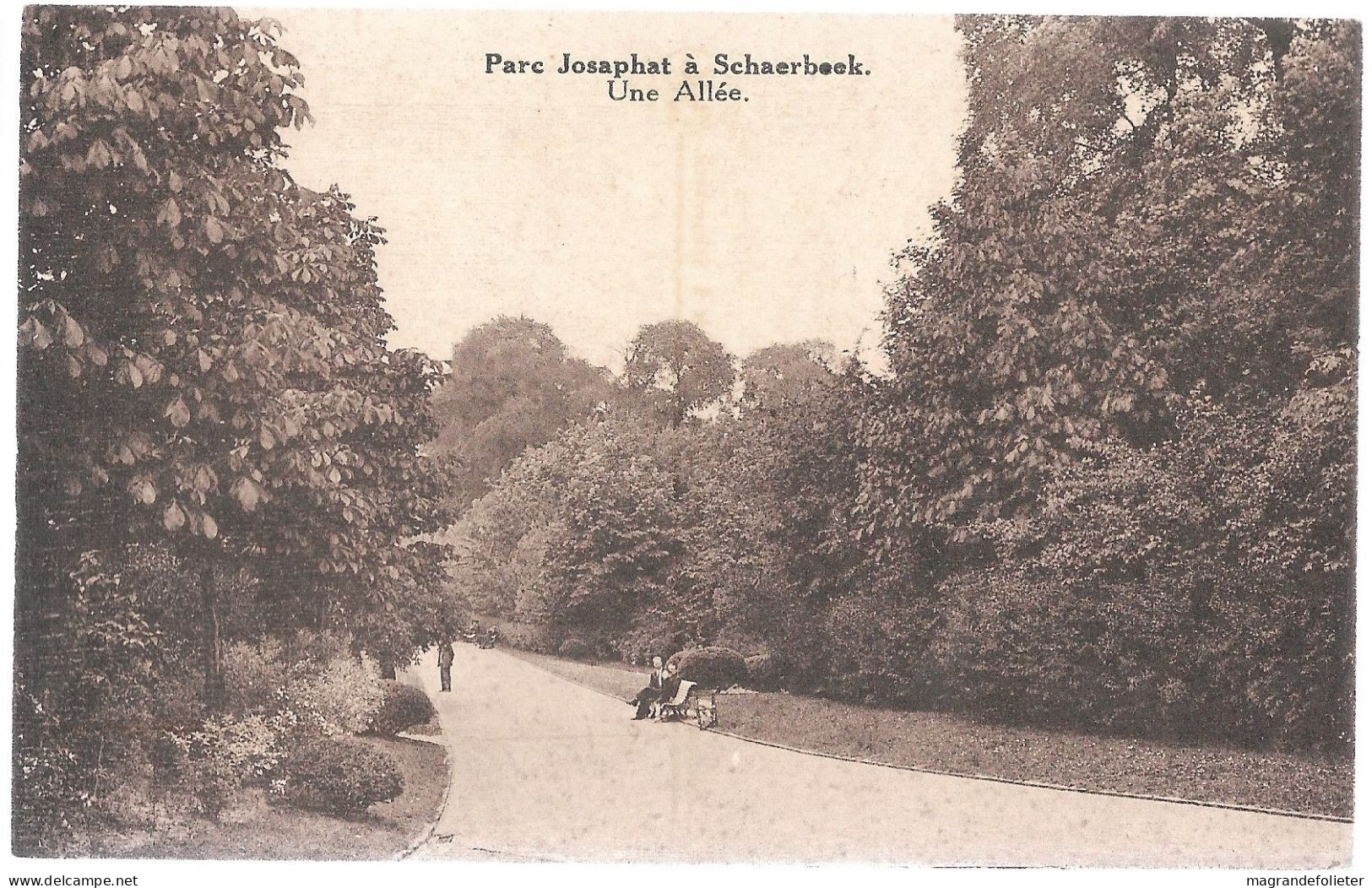 CPA PK AK  CARTE POSTALE BELGIQUE BRUXELLES-SCHAERBEEK UNE ALLEE DU PARC JOSAPHAT - Andere & Zonder Classificatie