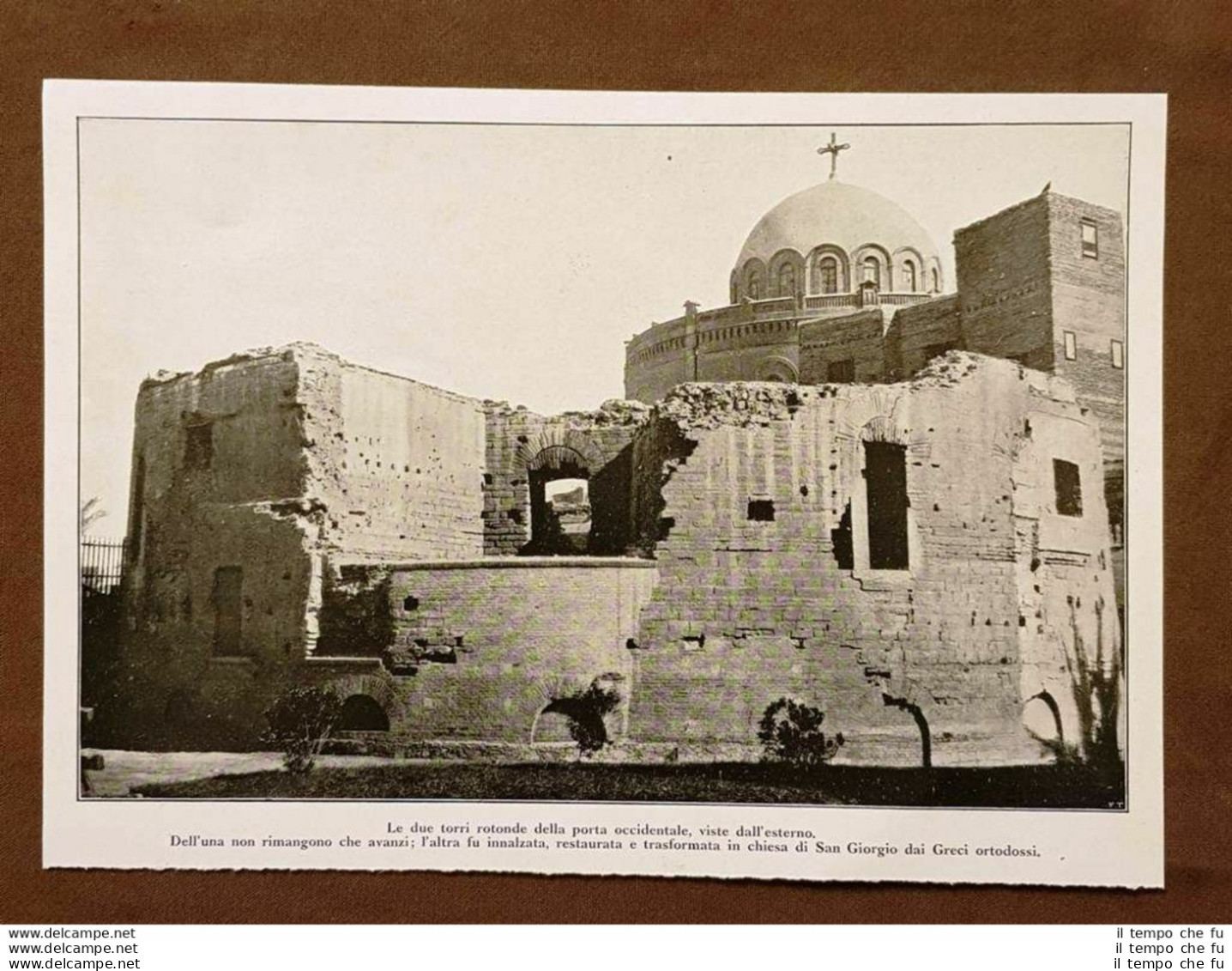Il Cairo Nel 1925 Qasr Es-Shama Castrum Romano Babilonia D'Egitto Torri Ovest - Sonstige & Ohne Zuordnung