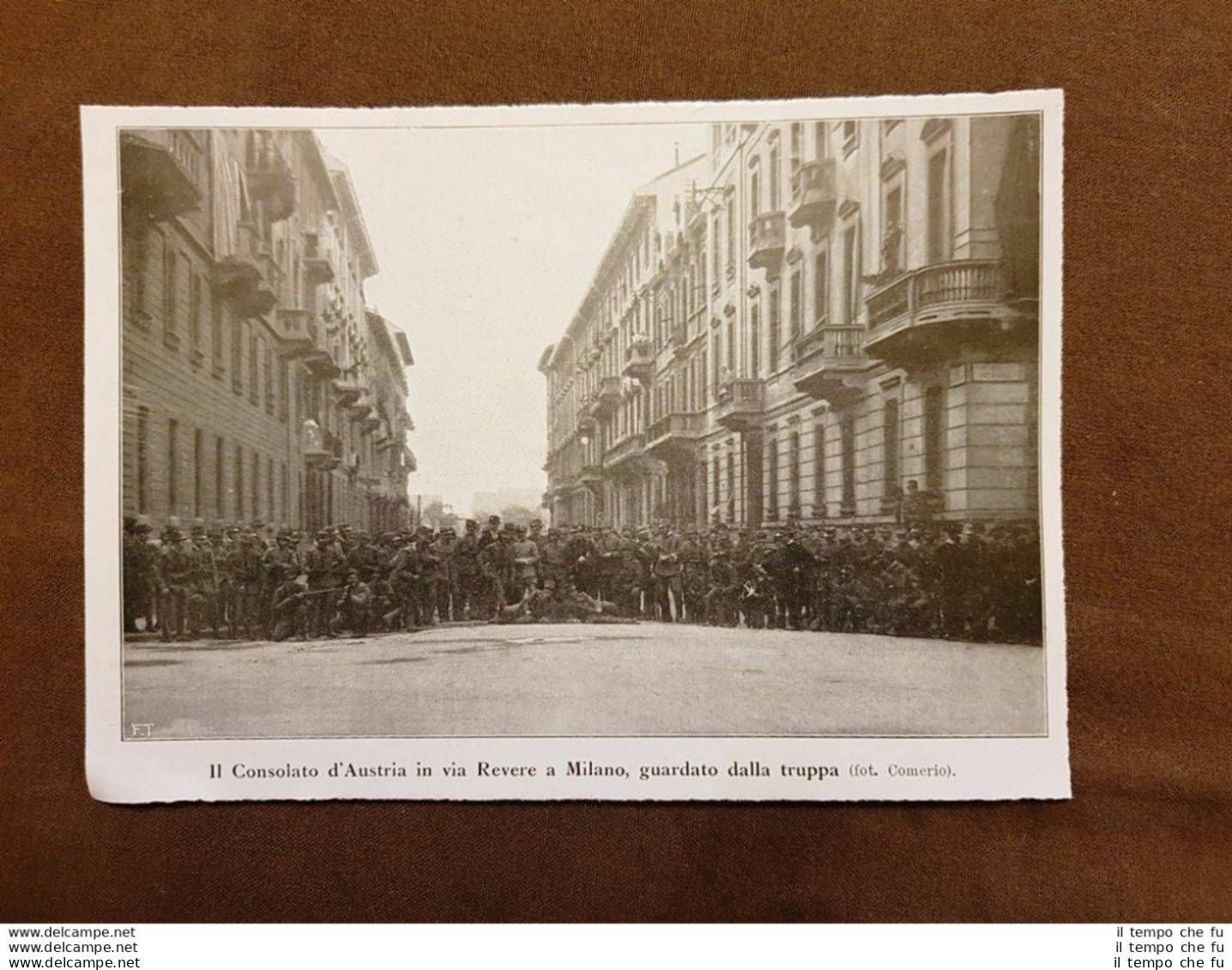Milano Nel 1915 Consolato D'Austria Via Revere Truppa WW1 Prima Guerra Mondiale - Autres & Non Classés