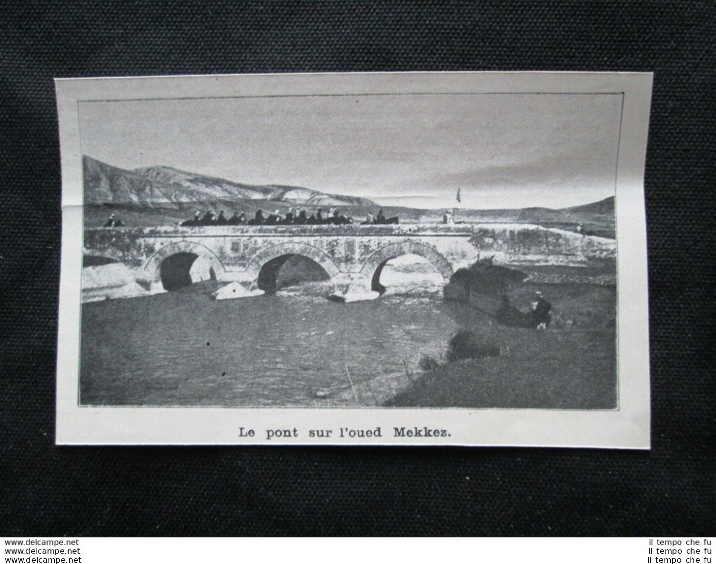 Il Ponte Sul Wadi Mekkez Stampa Del 1905 - Andere & Zonder Classificatie