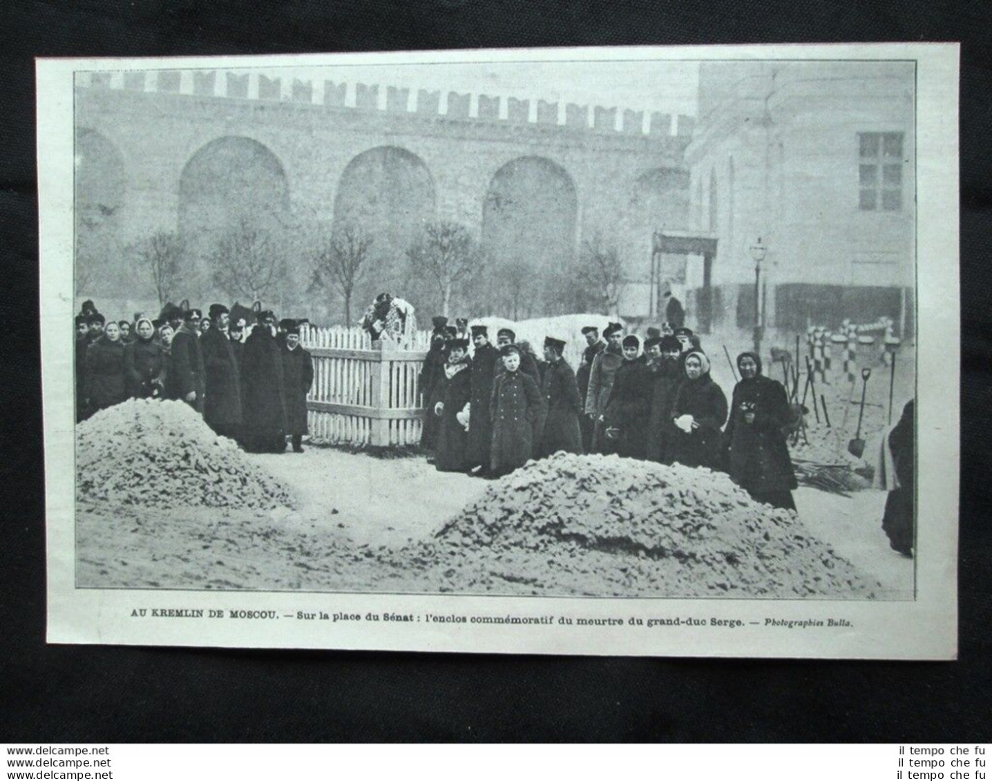 Cremlino Di Mosca - Piazza Del Senato: Granduca Sergej Romanov Stampa Del 1905 - Sonstige & Ohne Zuordnung