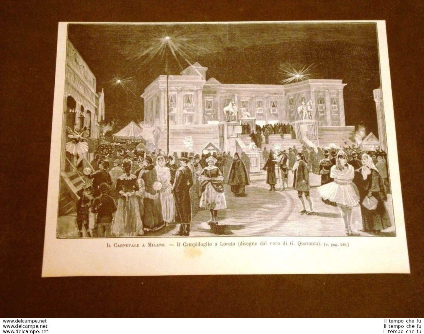 Il Carnevale Di Milano Nel 1886 Il Campidoglio A Loreto - Avant 1900