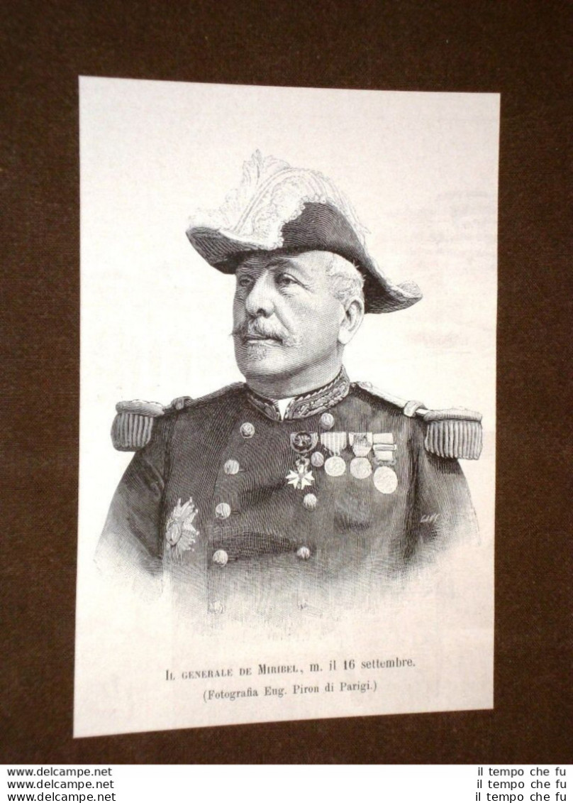 Generale Marie-Joseph François De Miribel Morto Nel 1893 - Before 1900