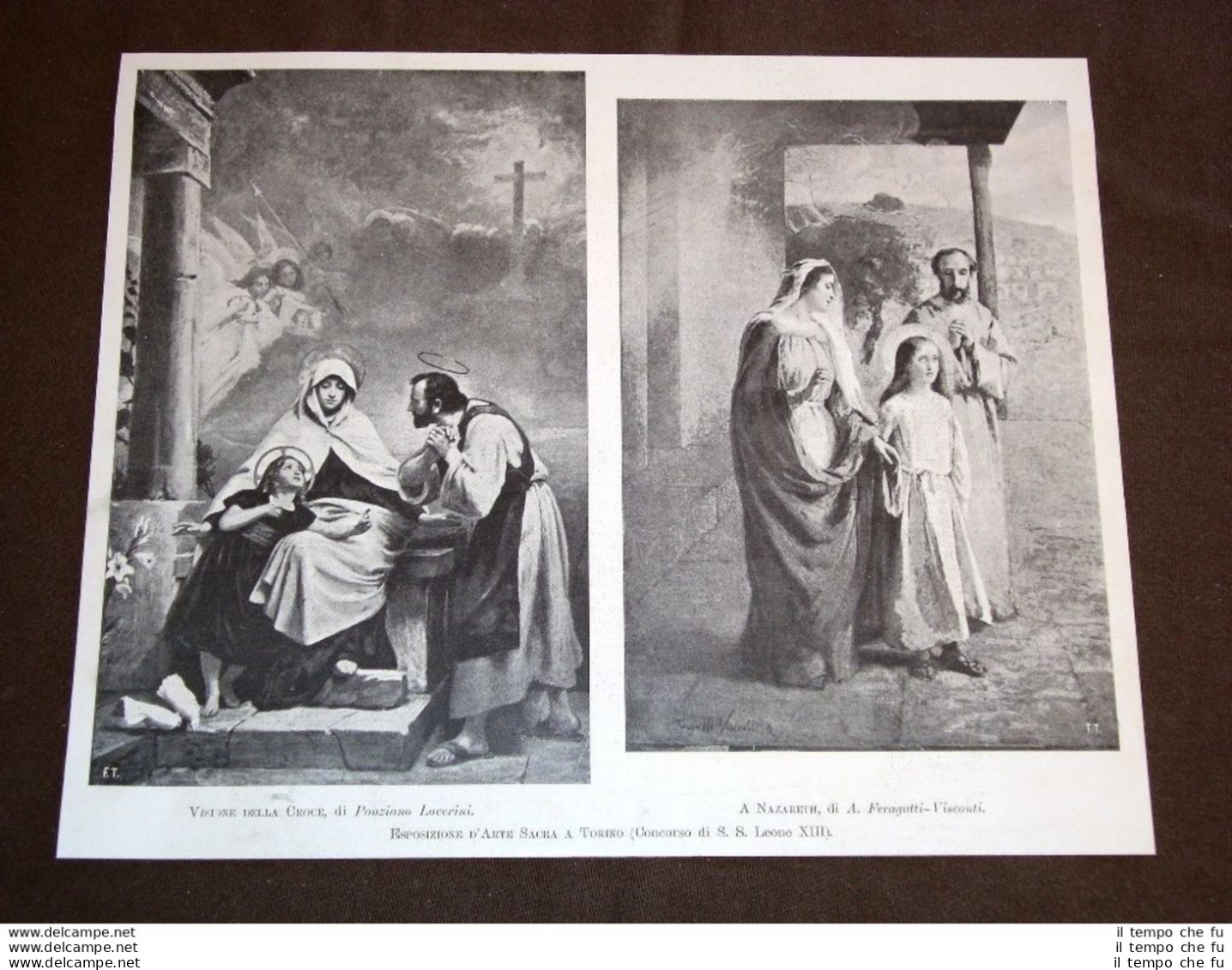 Visione Della Croce Di P.Loverini E A Nazareth Di A.Ferraguti - Visconti - Avant 1900