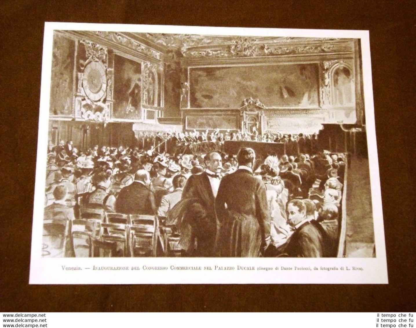 Venezia Nel 1899 Inaugurazione Del Congresso Commerciale Nel Palazzo Ducale - Antes 1900