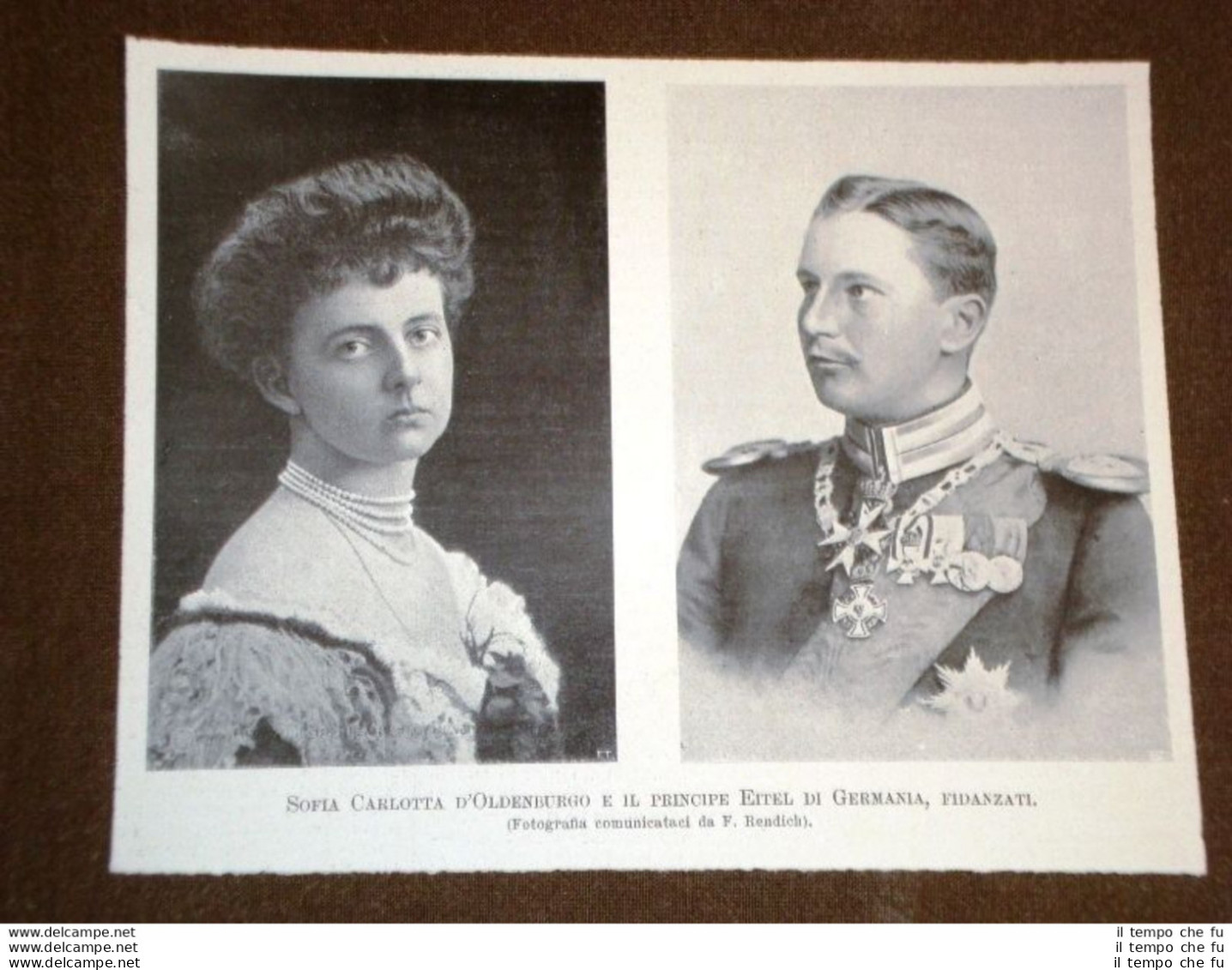 Fidanzamento Nel 1905 Sofia Carlotta D'Oldenburgo E Principe Eitel Di Germania - Autres & Non Classés