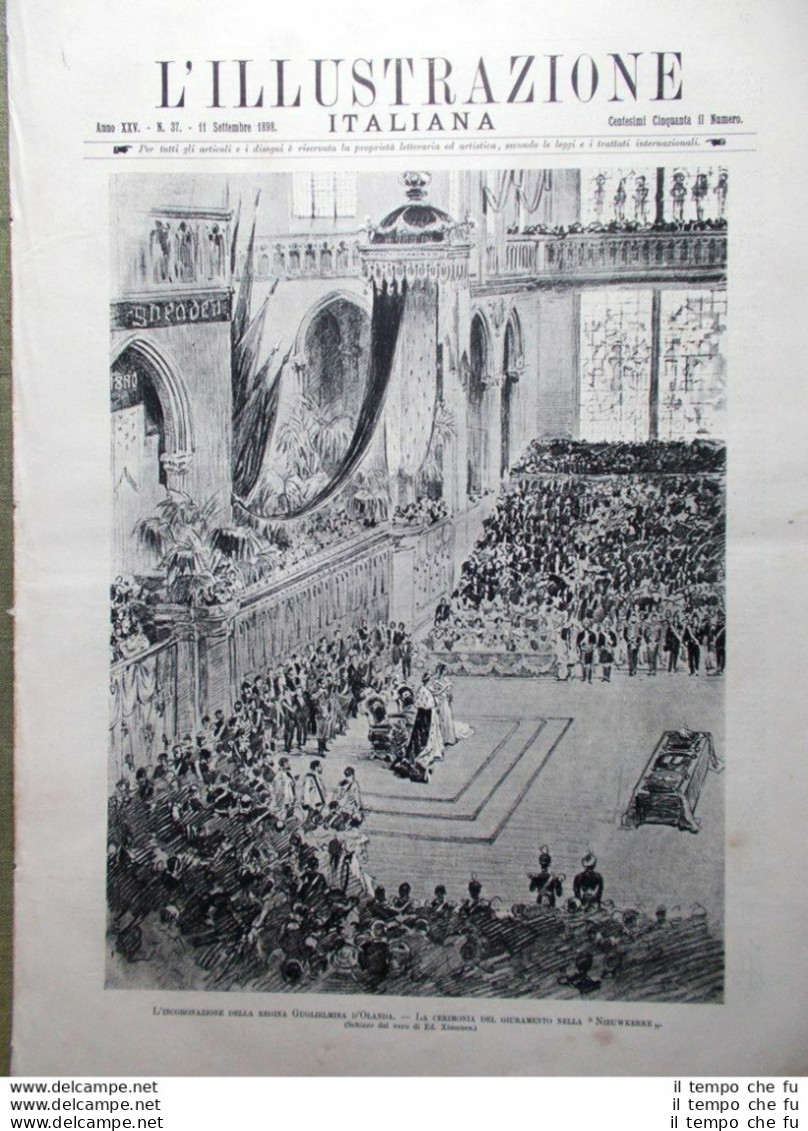 L'Illustrazione Italiana Del 11 Settembre 1898 Guglielmina Donizetti Treves Roma - Avant 1900