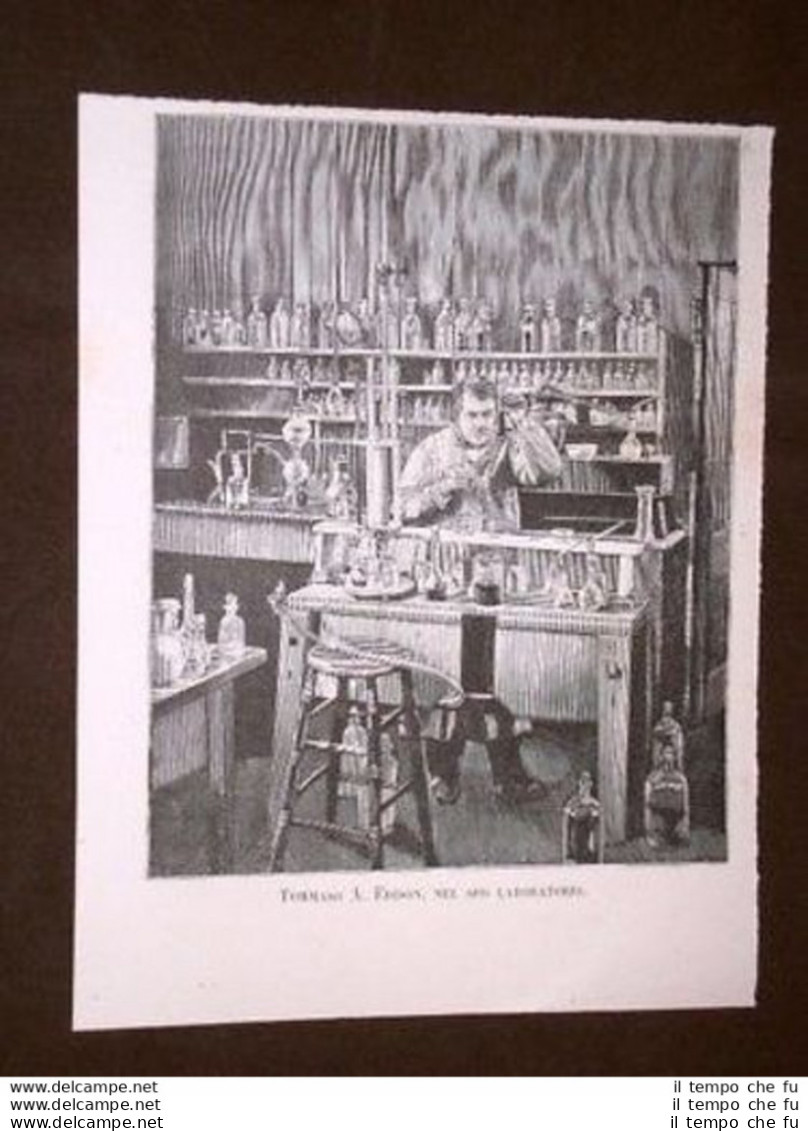 Inventore Thomas Alva Edison Di Milan Nel Laboratorio - Avant 1900