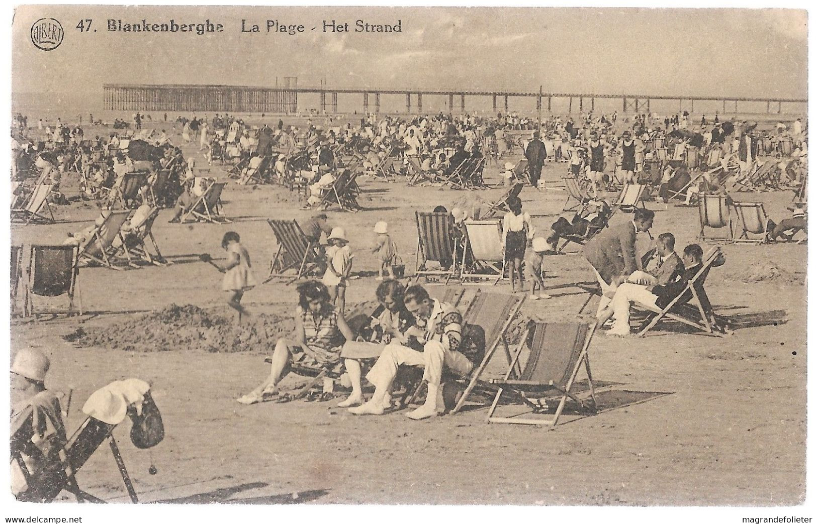 CPA PK AK  CARTE POSTALE BELGIQUE BLANKENBERGHE LA PLAGE 1931 - Andere & Zonder Classificatie