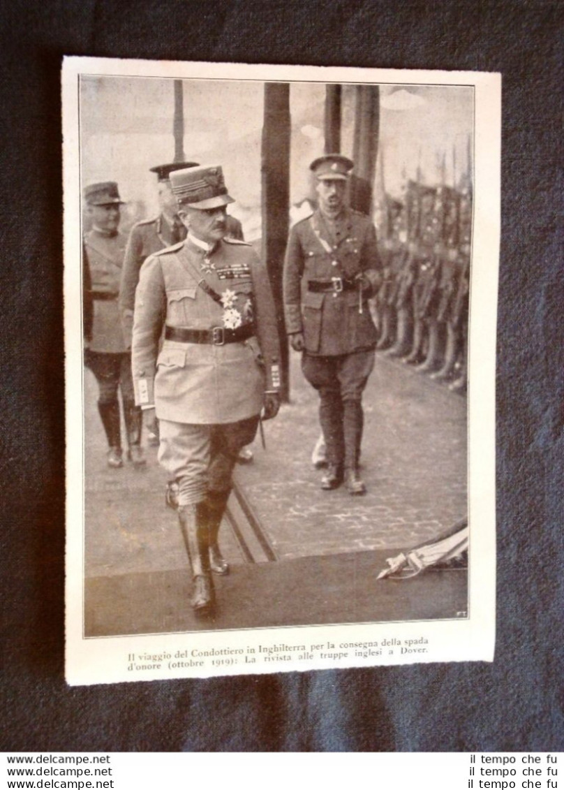 Dover Nel 1919 Generale Armando Vittorio Diaz Di Napoli Spada D'onore Rivista - Other & Unclassified