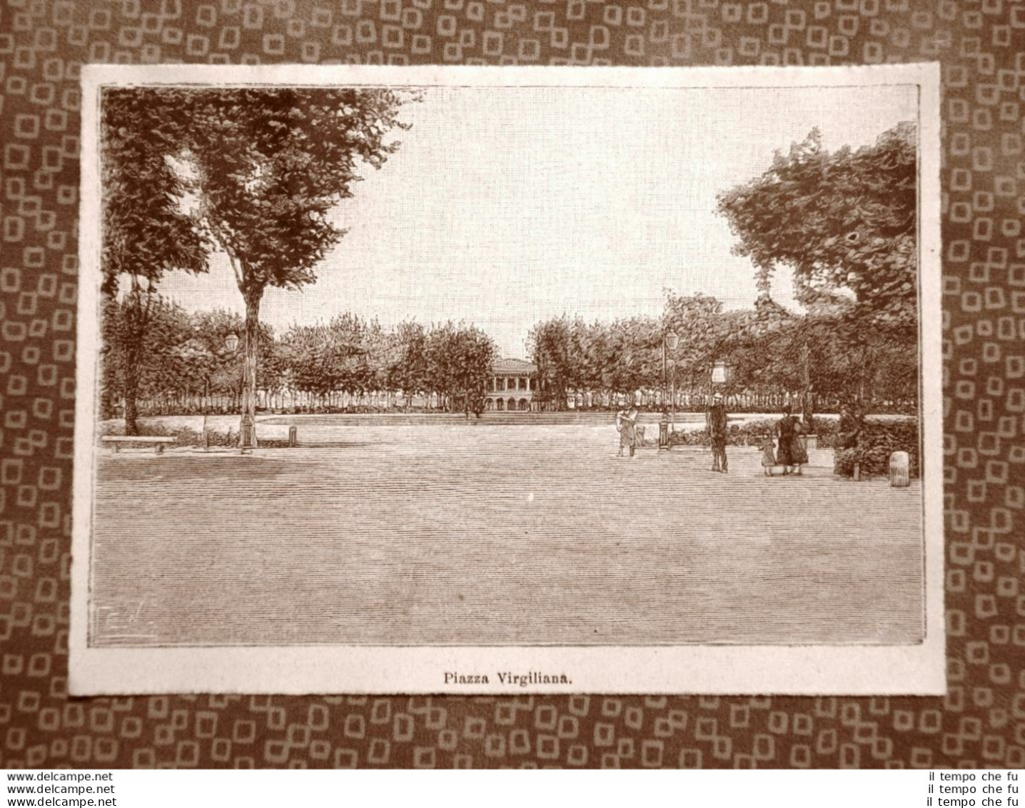 Mantova Nel 1894 Piazza Virgiliana O Di Virgilio Lombardia - Before 1900