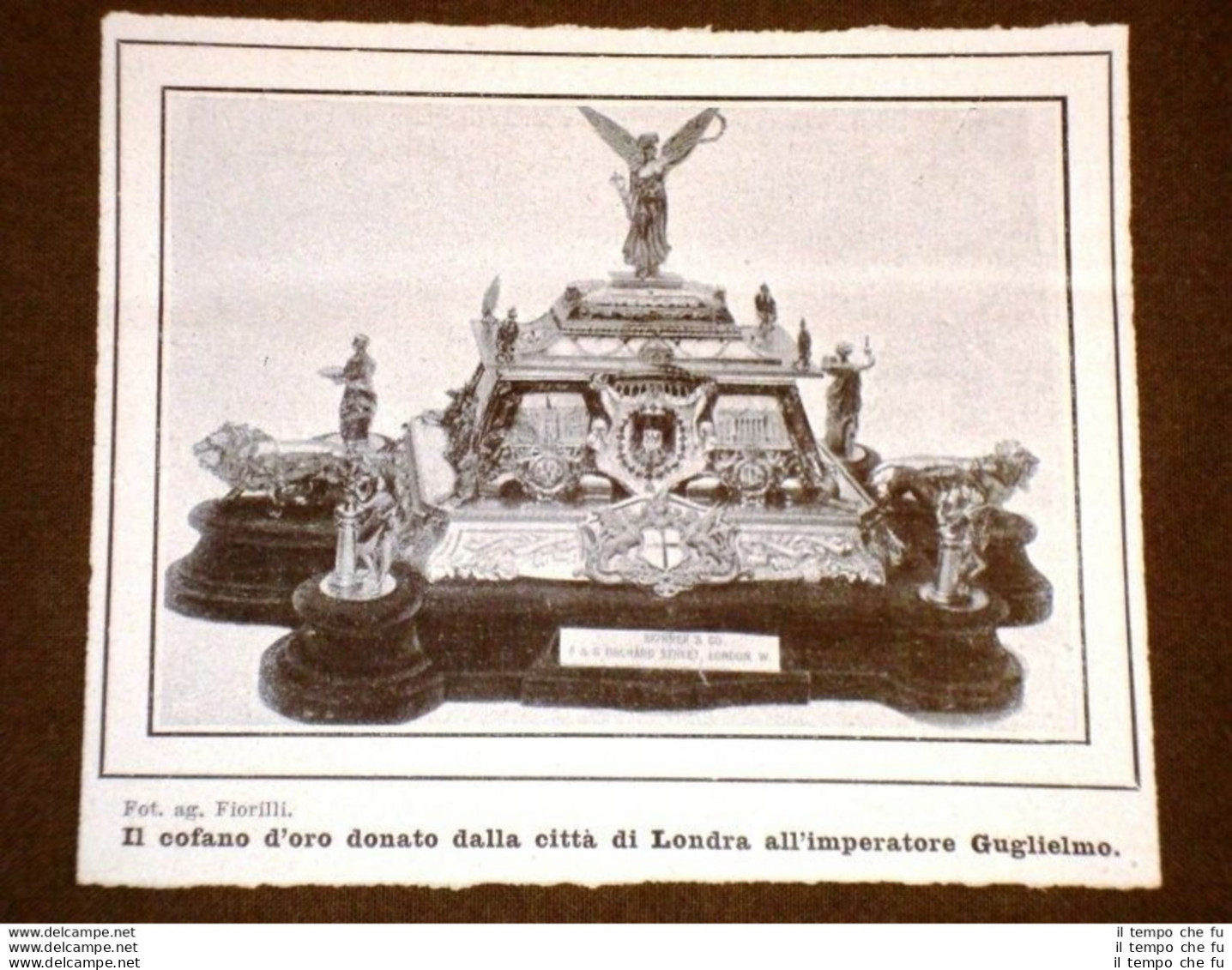 Cofano D'oro Donato Dalla Città Di Londra All'Imperatore Guglielmo Nel 1907 - Other & Unclassified