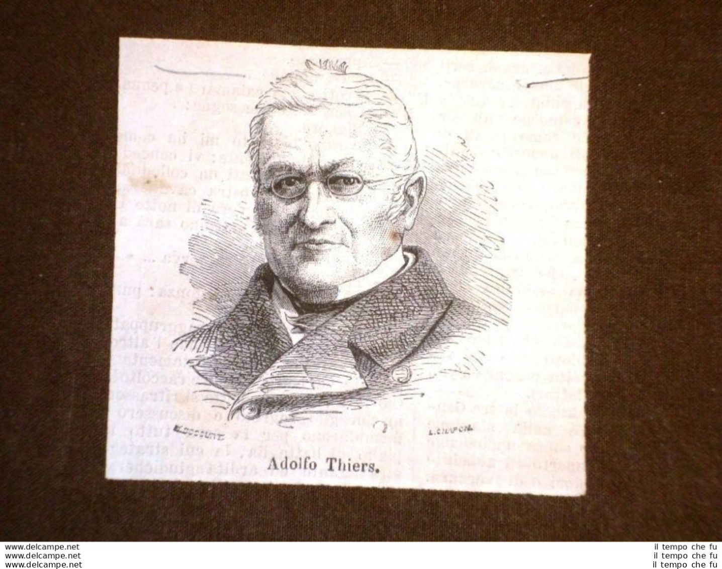 Politico Adolphe Marie Joseph Louis Thiers Di Marsiglia - Antes 1900