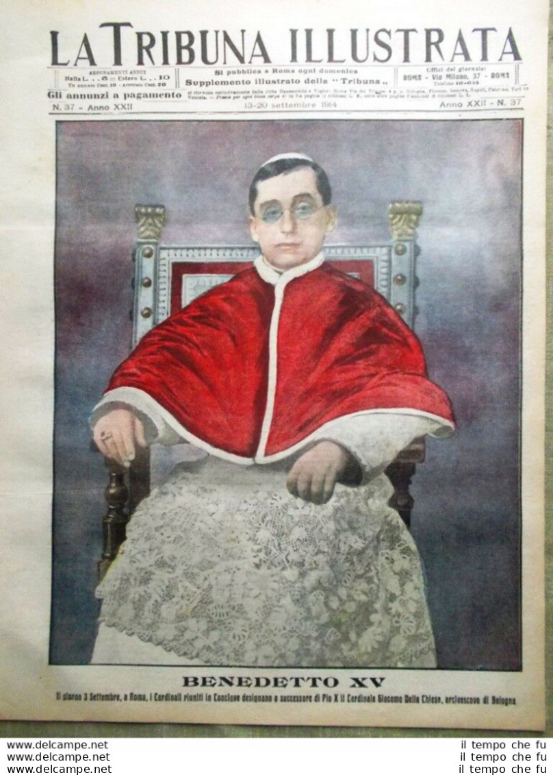 La Tribuna Illustrata 13 Settembre 1914 WW1 Papa Benedetto XV Heligoland Colmar - Autres & Non Classés