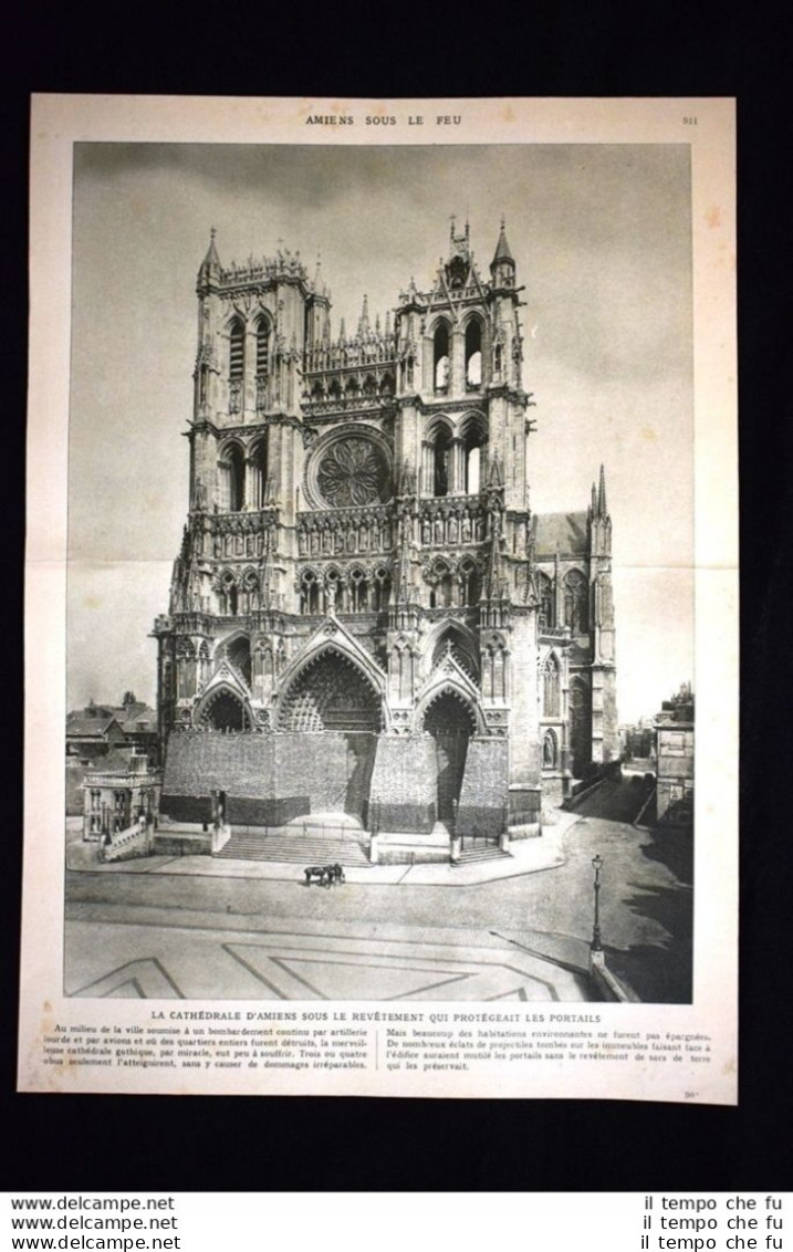 Cathédrale D'Amiens Cavaliers à Pied WW1 Guerra 1914 - 1918 - Autres & Non Classés