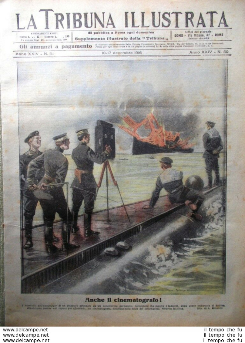 La Tribuna Illustrata 10 Dicembre 1916 WW1 Lloyd George Lucio D'Ambra Frontiere - Autres & Non Classés