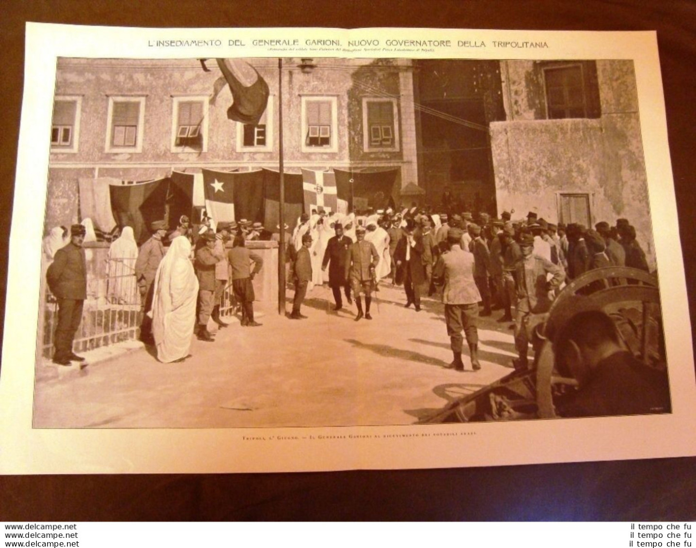 Tripolitania O Libia Nel 1913 Generale Garioni + Confini Albania + Arturo Graf - Autres & Non Classés