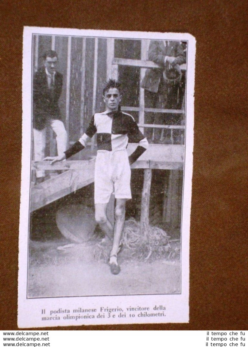 Olimpiadi Di Anversa Nel 1920 Il Podista Di Milano Frigerio - Other & Unclassified