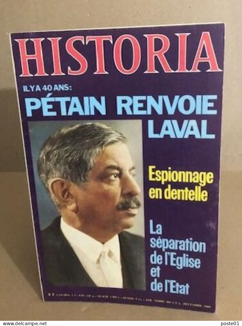 Historia N° 409 / Il Y A 40 Ans : Petain Renvoie Laval - Storia