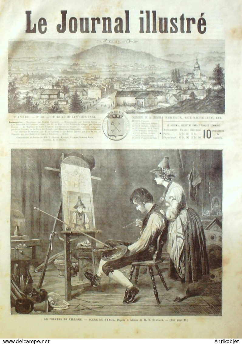 Le Journal Illustré 1865 N°50 Tyrol Pérou Frégate Espagnole Triunfo Remiremont (88 - 1850 - 1899